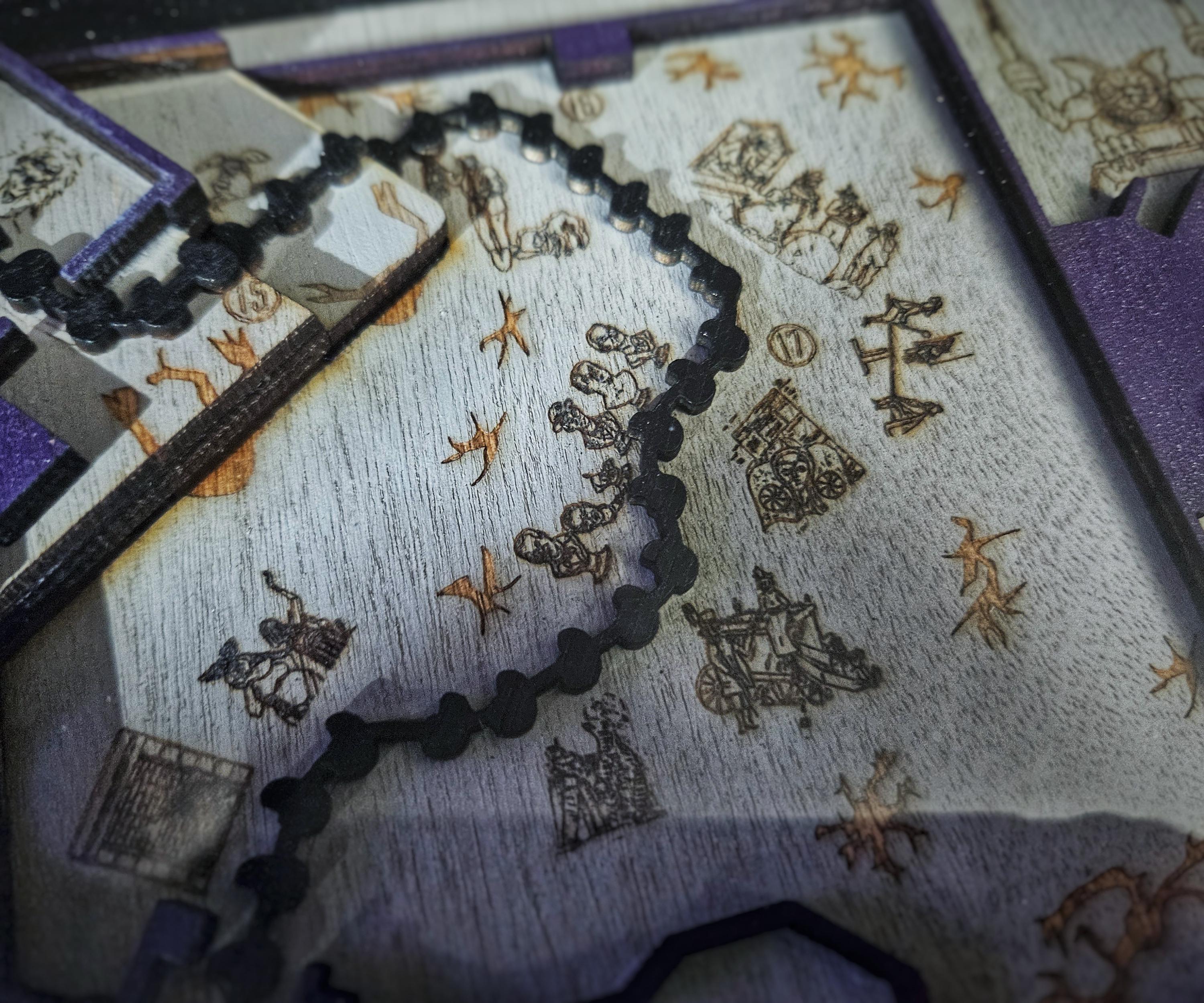 Haunted Mansion Ride Map - Magic Kingdom - Walt Disney World - Walt Disney Land - Wood Relief Carving - Shadow Box