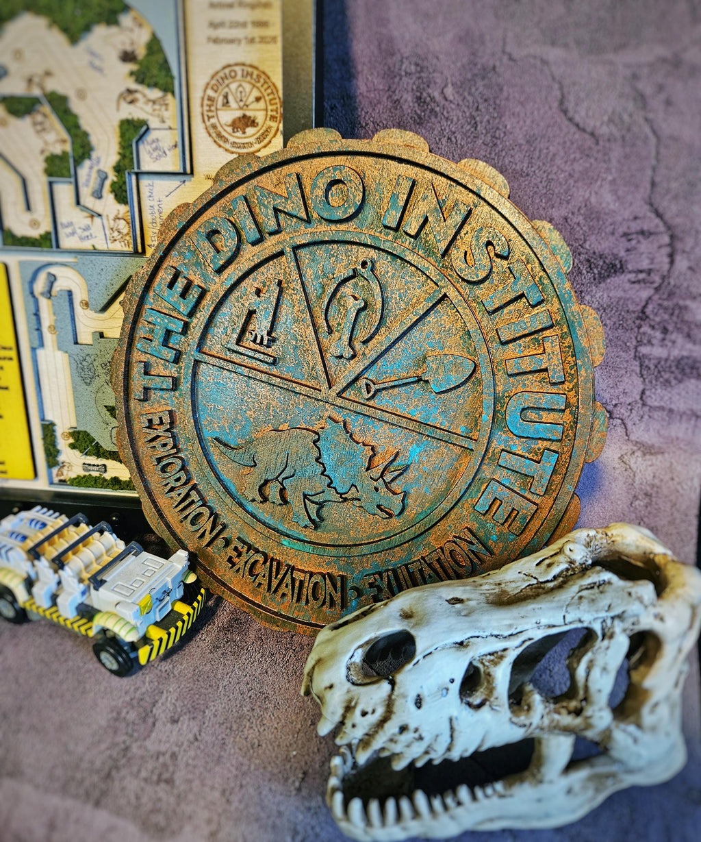 The Dino Institute Seal Sign - Disney’s Animal Kingdom DINOSAUR Ride Inspired Wall Art