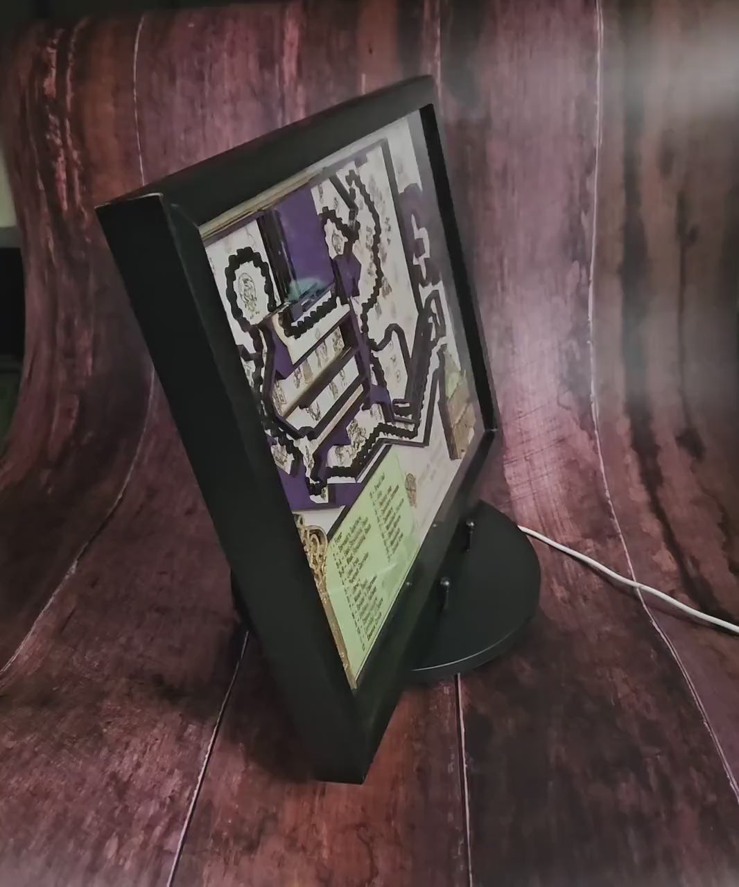 Haunted Mansion Ride Map - Magic Kingdom - Walt Disney World - Walt Disney Land - Wood Relief Carving - Shadow Box