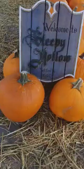 Sleepy Hollow- Headless Horseman - Wood Carved Sign