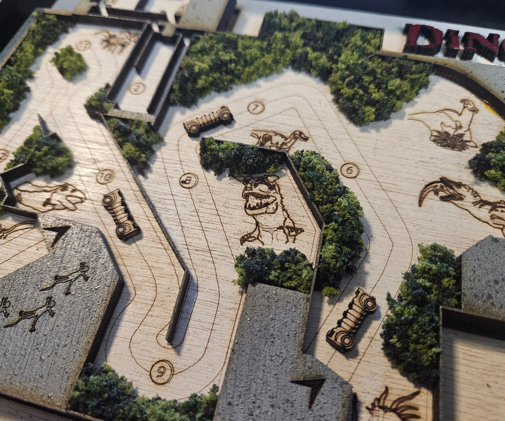 Dinosaur Ride Map – Disney’s Animal Kingdom, Laser-Cut Wooden Wall Art