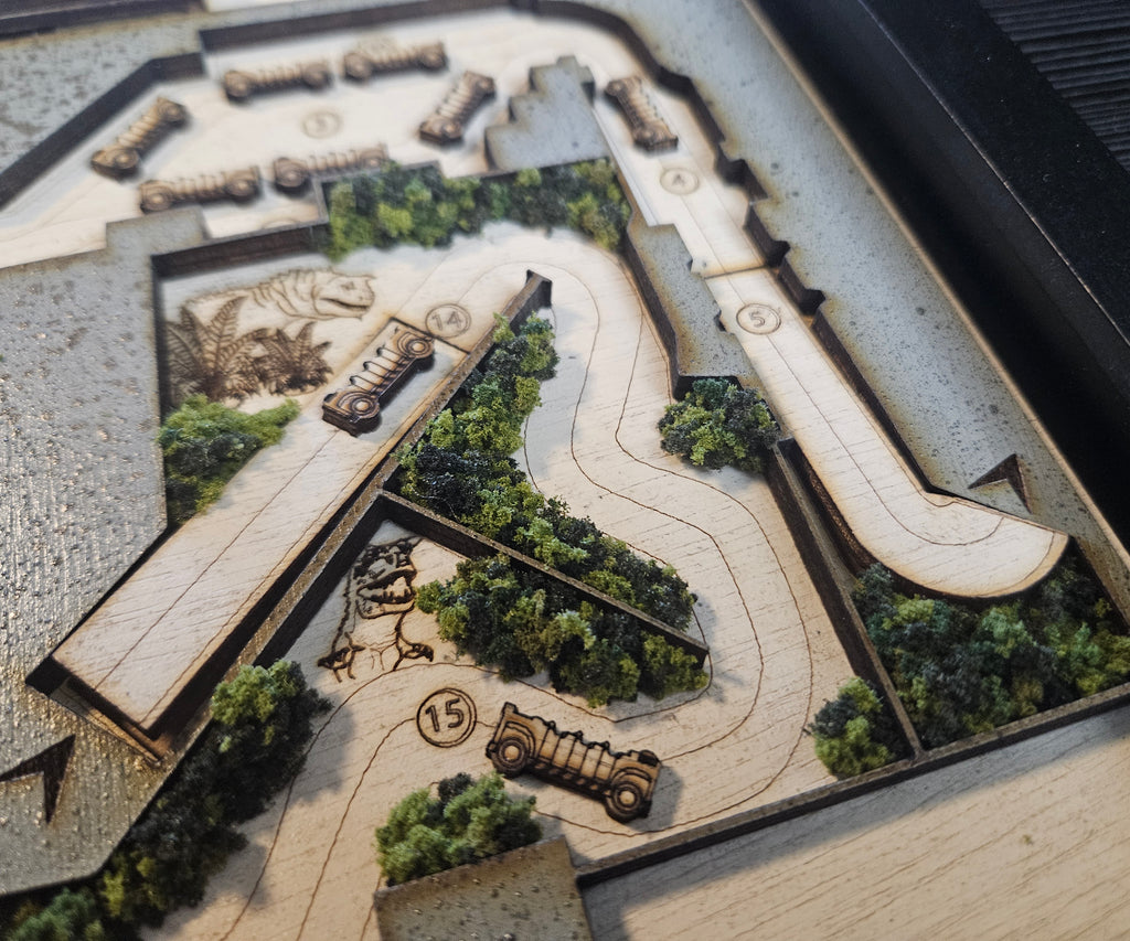 Dinosaur Ride Map – Disney’s Animal Kingdom, Laser-Cut Wooden Wall Art